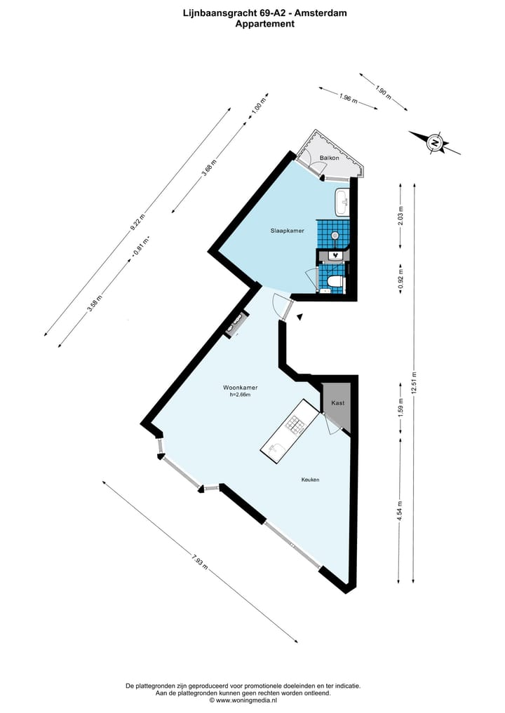 Appartement aan Lijnbaansgracht, Amsterdam 6