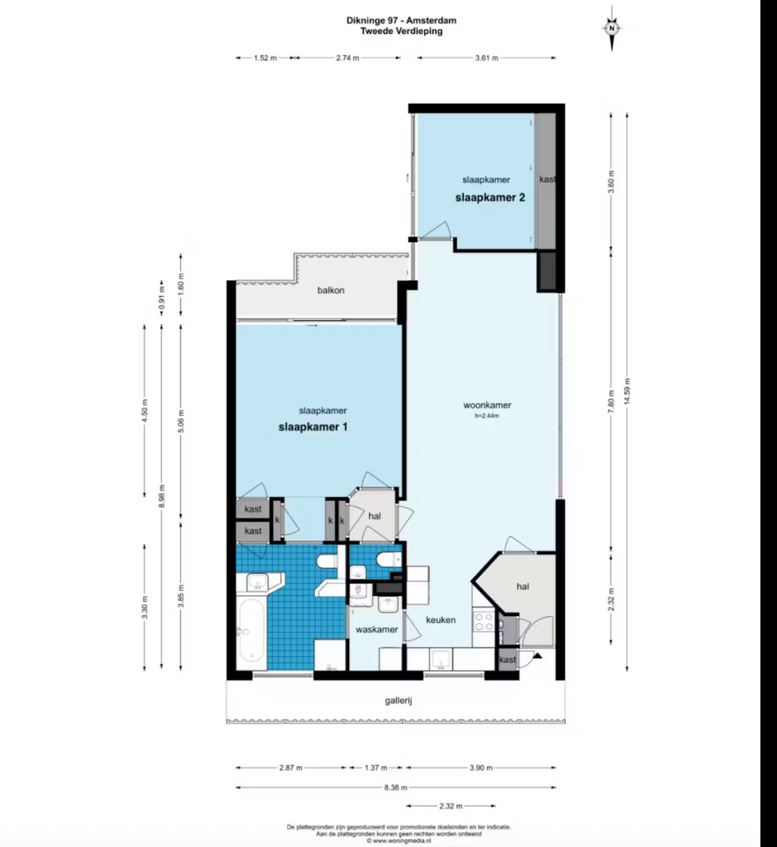 Appartement te huur in Amsterdam – Dikninge – foto 3