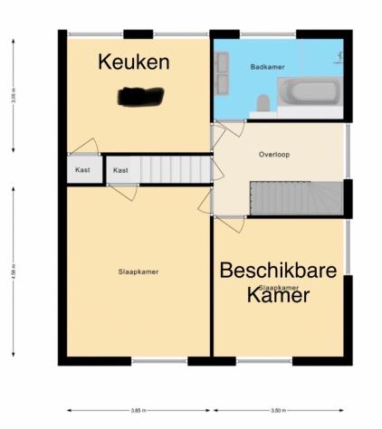 Kamer te huur 625 euro Laan van Henegouwen, Roosendaal