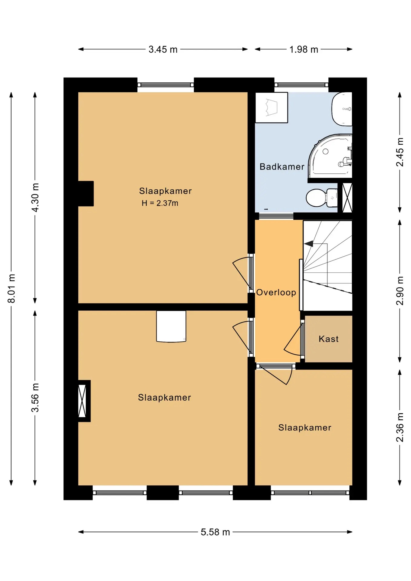 Kamer aan Hommelseweg, Arnhem 5