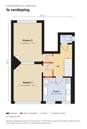 Kamer in Eindhoven, Strijpsestraat op Kamernet.nl: Volledig gerenoveerde studentenwoning A++++
