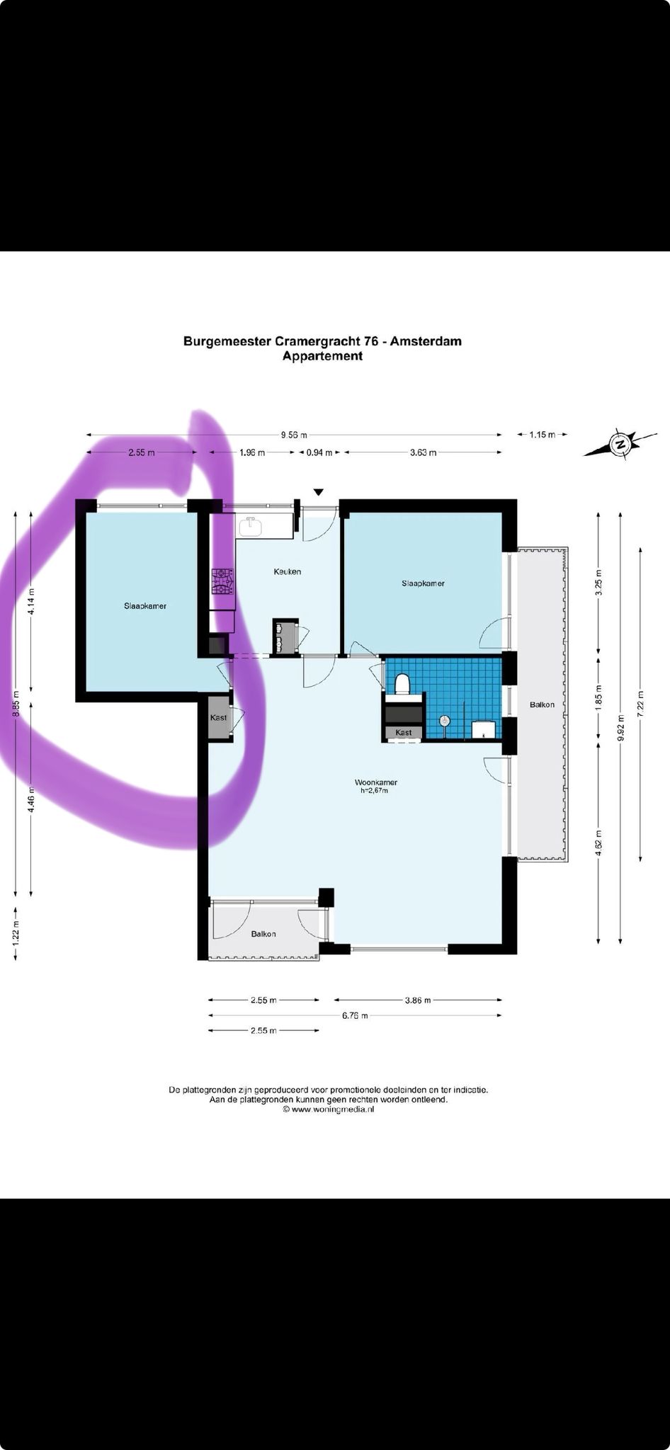 Kamer aan Burgemeester Cramergracht, Amsterdam 6