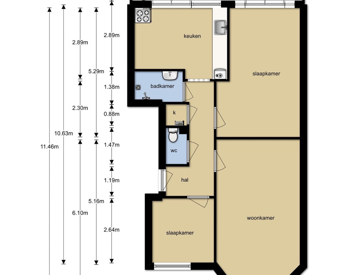 Kamer aan Hulshorststraat, Den Haag 6