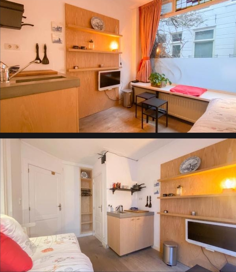 1-oda stüdyo ve odalar – 13 m²