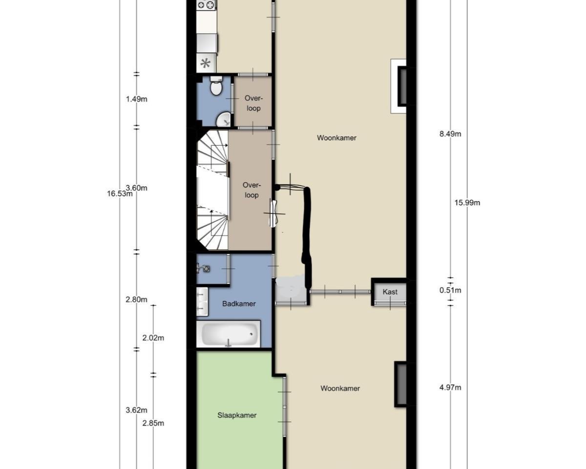 Kamer aan Heemraadssingel, Rotterdam 7