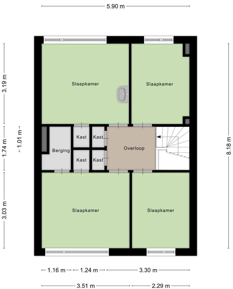 Kamer te huur in Hoogvliet Rotterdam – Aidastraat – foto 3