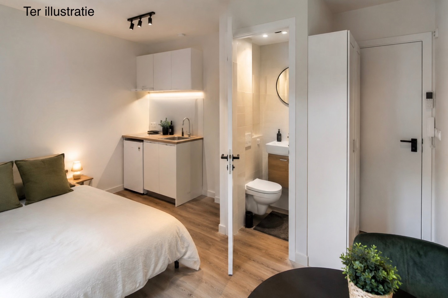 1-rum studio och rum på 18 m²