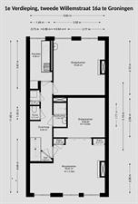 Kamer te huur 525 euro Tweede Willemstraat, Groningen