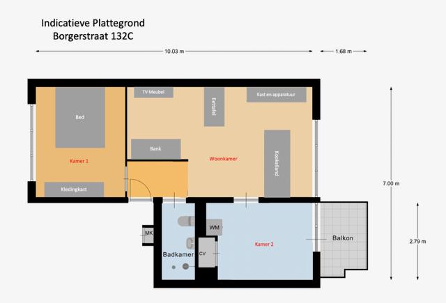 Appartement te huur in Amsterdam – Borgerstraat – foto 4