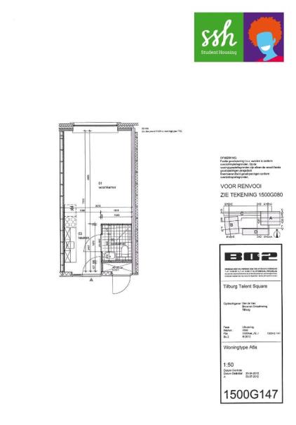 Studio te huur 610 euro Talent Square, Tilburg