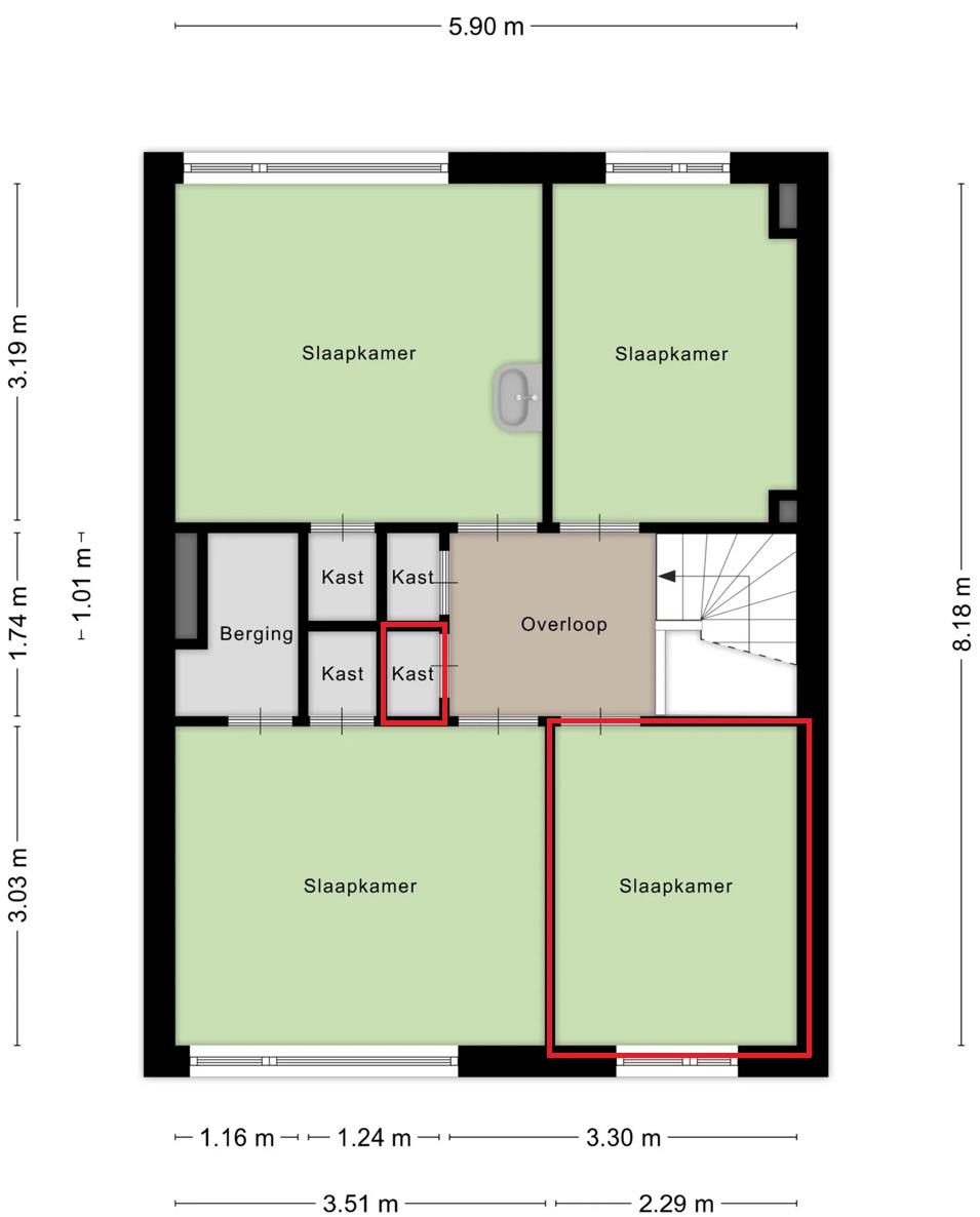 Kamer te huur in Hoogvliet Rotterdam – Aidastraat – foto 4