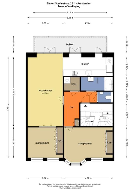 Kamer te huur in Amsterdam – Simon Stevinstraat – foto 2