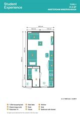 Studio te huur 1550 euro Moermanskkade, Amsterdam