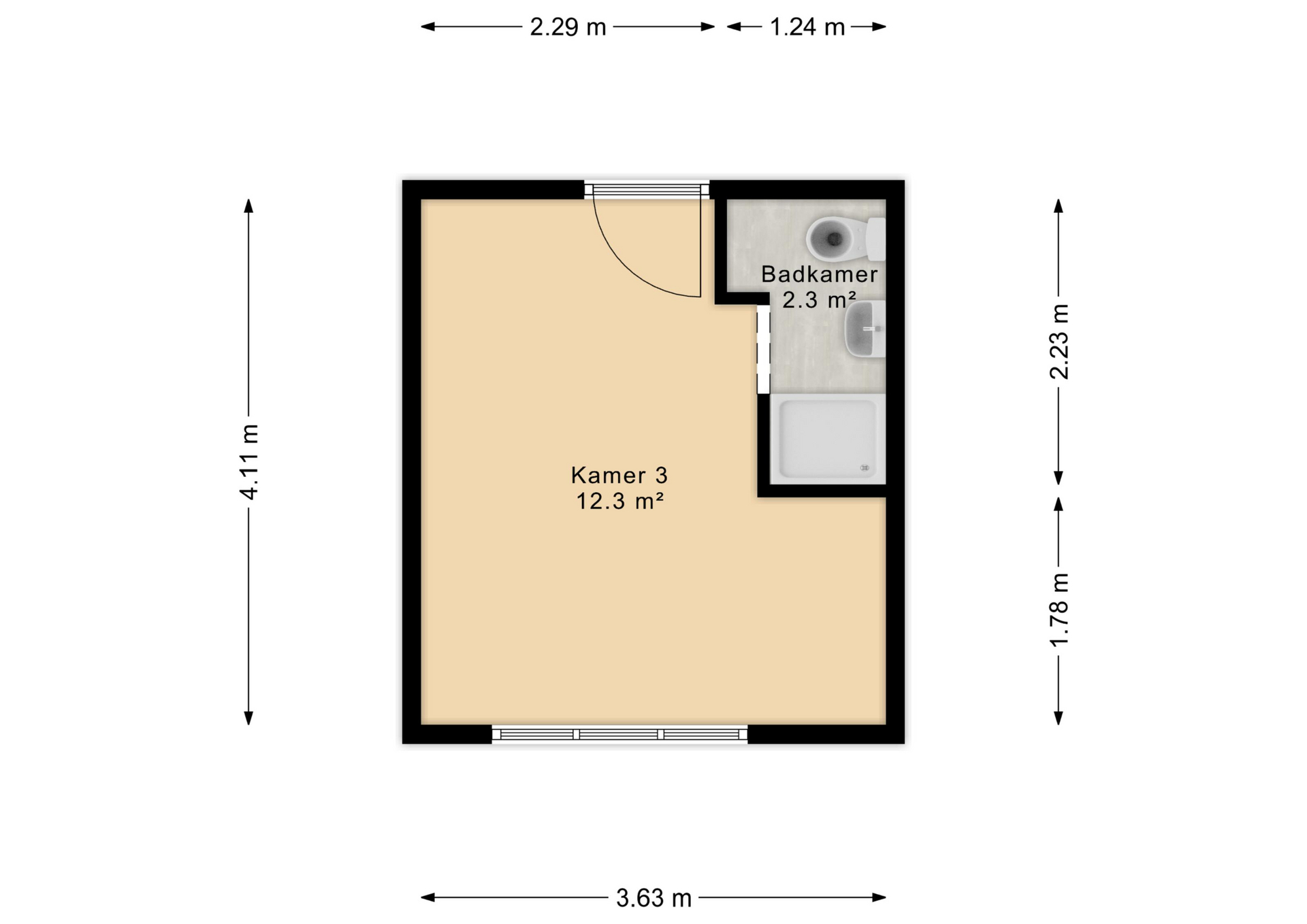 Kamer te huur in Landgraaf – Heerlenseweg – foto 3